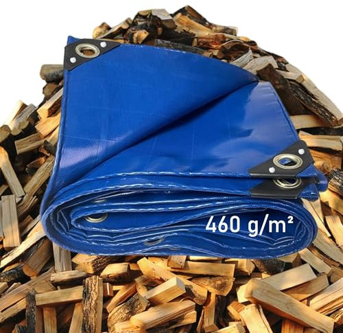 LDQBF Abdeckplane Wasserdicht LKW Plane mit Ösen,1.5x14.5m 460g/m² PVC tarp Schutzplane Gewebeplane für Gartenmöbel Holz Trampolin Poll Auto,Reißfest Beidseitig Beschichtet Blau