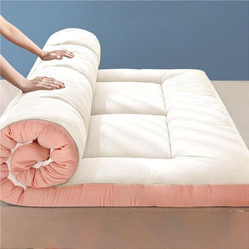 Japanische Bodenmatratze, 90 x 200 cm, weiche und atmungsaktive Matratze für Studentenwohnheim, bequeme Klappmatratze für Einzel- oder Doppelbett