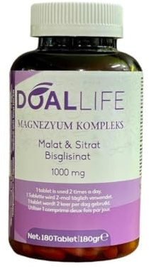 DOALLIFE Magnesium 180 Tabletten - Mit Vitamin B6 & D3 - Vegan