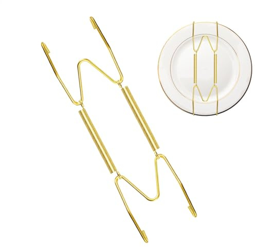 Petits crochets pour assiettes - Supports muraux en fer doré, crochets décoratifs | Support mural amovible et invisible multifonctionnel pour assiettes, montres, vêtements, photos, sacs, clés et