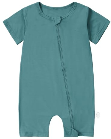 HAHASHOW Body Bébé en Bambou Grenouillère Bébé d'Été 3-6 Mois Vert Pois