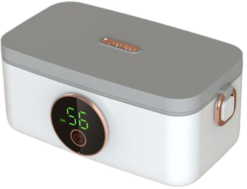 Self Heating Lunch Box, 1L Portable Cordless Electric Lunch Box, Rechargeable Battery Powered, Heated for Office, Car, Travel, Camping and Outdoor Use Self Heating