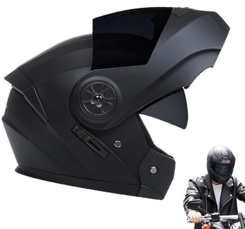 Doppelsport -Motorradhelme - Erwachsene Integrale Helme, Verstärkter Schutz | Fahrrad- Und Motorrad-Rennsport-Headsets, Anti-Fog, Wasserdichtes Design, Einstellbarer Riemen Für Eine Perfekte Einstellu