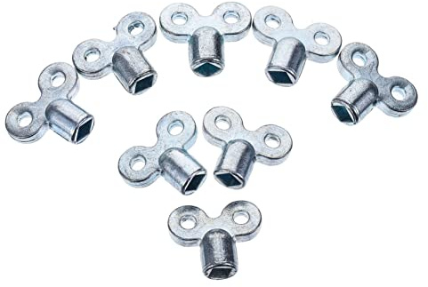ETHZZLE 10Pcs Heater Bleed Keys Durable Plumbing Bleeder Key for Radiator Air Vent Smooth Surface Convenient Hand Twisting for Water Tap Lock Valve