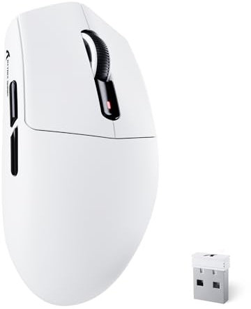 ATTACK SHARK G3 Wireless Gaming Mouse, 25000 DPI, PixArt PAW3311 Sensor, 59g SUPERLIGHT G305 Gamer Mice, Bluetooth/2.4G/Wired Mouse, 80 Million Clicks, 500mAh Battery, for Win11/PC/Mac, White