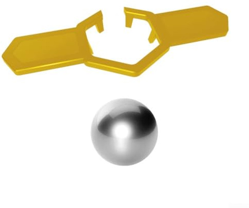Pumixiy Boule de refroidissement réutilisable en acier inoxydable de 38 mm pour café, thé, cocktails, whisky, boissons avec support pour boissons non diluées (doré + argent 38 mm)