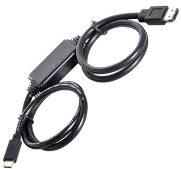 MCAOAL Cable de conversión USB 3.0 tipo C ESATA compatible con alimentación de 5 V, transmisión de datos rápida de 5 Gbits/S, para dispositivos de almacenamiento de computadoras, control de