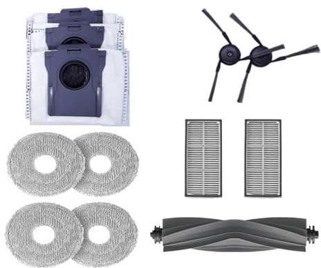 VFEBTSD Accesorio Lateral/Cepillo De Goma, Filtro HEPA, Mopa, Bolsa For Polvo, Repuestos Originales Compatibles con Aspiradora BOT L40 Ultra (X40)(Pack 3)