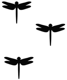 3-Pack Retractable Screen Door Safety Decals – Peel-and-Stick UV-Resistant Vinyl – Keep Children, Pets & Birds Safe – Window & Sliding Door Protection – Dragonflies (Black)