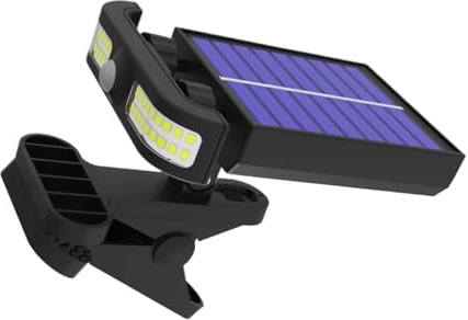 Bexdug Lumieres Solaires De Gouttiere - Lampes Solaires Extérieures à Pince,Projecteur Solaire Avec Capteur De Mouvement Pour Jardin Pelouse Terrasse Piscine Cour