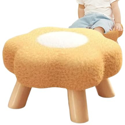 Flower Stool - Modern Ottoman,Playroom Step Stool - for Indoor Dorm Bedroom Nursery College Playroom Entryway Sofa Under Desk Apartment Porch