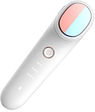 Toyvian Massaggiatore per Viso Impacco Caldo e Freddo, Dispositivo di Bellezza Ricaricabile Usb, Strumento di Massaggio Facciale la Cura della Pelle Domestica Donna