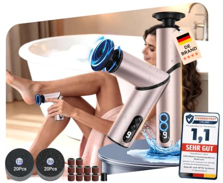 2026 Upgrade Hornhautentferner Elektrisch【99,92% Hornhaut in 3 Min】【90° Klapp-Ergonomie – 40% Weniger Kraft】Hornhautentferner Füße Sensortechnik – für Tote & Rissige Haut Hornhaut Entfernen Fußpflege