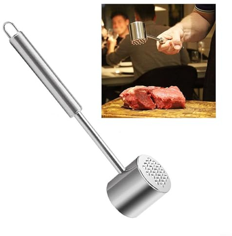 Sileduove Batticarne in acciaio inox con 24 punte sporgenti per uso domestico e professionale