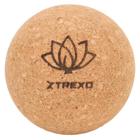 XTREXO Kork Massageball 5 cm – Natürliche Tiefenmassage aus 100% Kork – Kompakt & Leicht – für Füße, Rücken & Triggerpunkte – Regeneration vor & nach dem Training