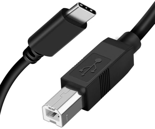 Akingdleo Cavo per stampante da USB B a USB C, cavo MIDI per trasferimento dati, compatibile con tastiera Akai MIDI numark dj controller Yamaha Digital Piano, DAC a laptop tablet
