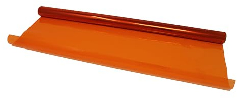 Bright Ideas Rollos de papel de celofán para envolver regalos, para ramo de floristería, cesta de regalo, surtido de álbumes de recortes, celofán naranja, 50 cm x 4,5 m, no destiñe, libre de ácidos,