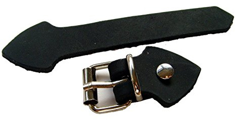Lederriemen Set mit Schnalle Silber Nieten 5 Pack zum selber basteln 20mm Farbe Schwarz