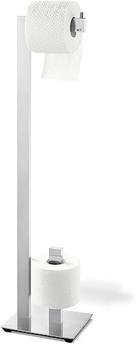 ZACK 40379 LINEA Toilettenpapier-Butler, Edelstahl matt, 18 x 15 x 72.7 cm