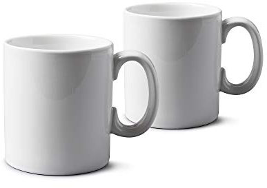 WM Bartleet & Sons 1750 TSET54 Traditional Set of 2 Porcelain Mugs/Cups (1pt/568ml) – White