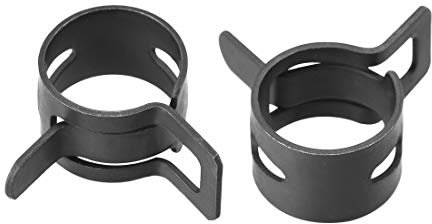 sourcing map 30stk. Stahlband Klemme Schlauchrohr Federklemme Schwarz Manganstahl 13mm