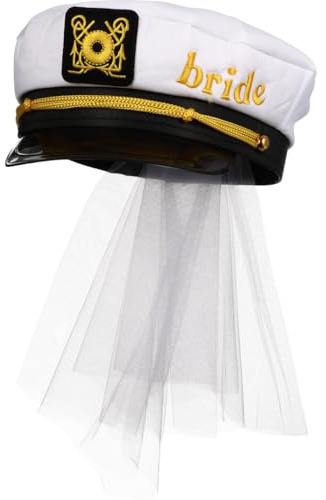GALPADA Marineblauer Hochzeitshut Mit Schleier Damen Matrosenhut Für Braut Kopfschmuck Für Hochzeit Haarschmuck Für Trauung Marinehut Mit Spitze
