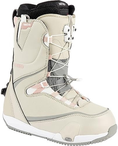 Nitro Damen CAVE TLS Step ON All Mountain Freestyle Freeride Schnellschnürsystem Boot Snowboardboot, Sand-Rose, 25.5