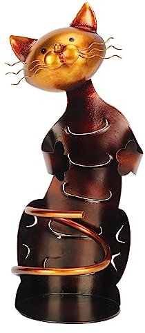 Katzen-Weinhalter, Katzen-Weinflaschenhalter, Katzen-Weinregal, Metall, Dekorativer Weinhalter in Katzenform, Ständer, Weinflaschenhalter, Skulptur Für Tischdekoration
