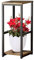 MEEYUU Étagère d'angle moderne à 2 niveaux en métal pour plantes d'intérieur, 80 cm, support carré pour pots de fleurs (2 niveaux, noir)
