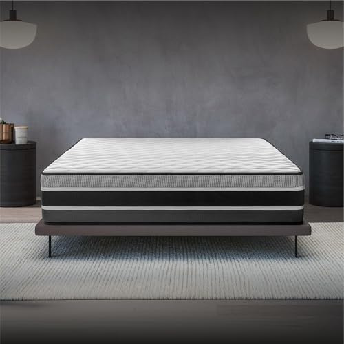 COSMOS - Colchón Híbrido 140x200 cm - Altura 30 cm - Felis - Espuma HR y Blue Latex - Semifirme, Transpirable, Hipoalergénico, Ergonómico - Muelles Ensacados, Reversible
