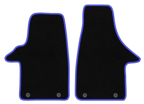Velours-Fußmatten passend für Volkswagen Transporter T5 2003-2015, CARLUX | passend für Kastenwagen; Velours-Teppich (Polypropylen), ca. 6,5 mm; rutschfest, vormontierte Befestigungen (Typ AV)