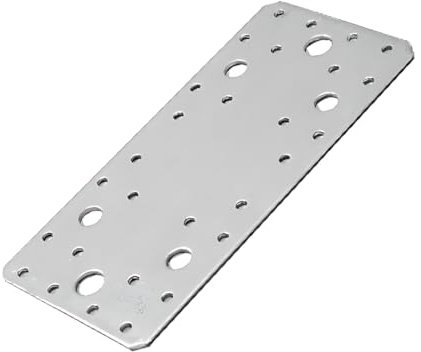 Flachverbinder Set 25 Stück - 190x90x3.0mm - verzinkte Stahlverbinder, ETA- & CE-zertifiziert, Made in Germany - robust, korrosionsbeständig, präzise gefertigt und