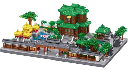 KeKeDuo Schlank Westsee Bausteine Bausatz, 4417 Klemmbausteine Modular Chinesische Weltberühmtes Architektur Modellbausatz, Micro Bricks Konstruktionsspielzeug Nicht Kompatibel mit Großen Marken