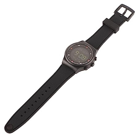 Azan Muslim Black Watch, New Modern Sport, Kompass, Stoppuhr für Männer mit Gebetszeiterinnerung, Kompatibel mit Dem Weltweiten Taqweem-System, Inklusive Alarmfunktion