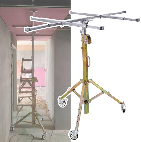 plattenheber rigips Sheetrock-Lift, Trockenbau-Lift, 3 m, 3,5 m, 4 m hoch – Trockenbau-Plattenheber, kippbare Drehplatte – Plattenheber mit verstellbarem Teleskoparm für den privaten und gewerblichen