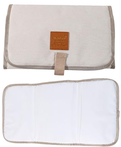LINGJIA Wickelunterlage Unterwegs, 30.5*58.5cm Windeltasche für Unterwegs, Mobiler Faltbarer Wickeltisch, Wickelauflagebezug, Waschbare Wickelauflage, Wasserdichte Wickelauflage, zu Hause, auf Reisen