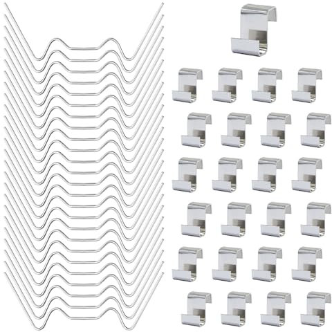 50 clip per vetro per serra, clip Z e W per pannelli di vetro serra, clip a molla per vetro, clip per vetri, clip per finestre per serre, clip di fissaggio per vetro serra