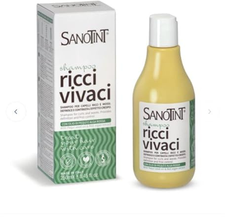 Sanotint - Shampoo Ricci Vivaci 250 ml - Per capelli ricci e mossi. Definisce e contrasta l'effetto crespo.