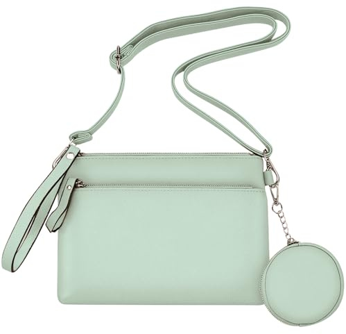 Glamexx24 Borsa a tracolla da donna in ecopelle con piccolo portafoglio, tracolla regolabile rimovibile, moderna borsa da donna
