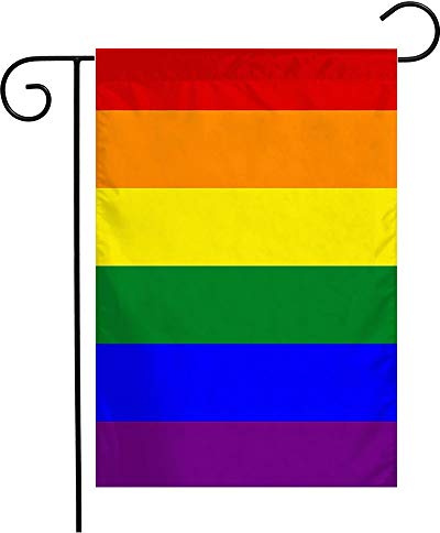 Garten Flagge Sexueller Blauer Regenbogendruck Lgbt-Bewegungszeichen Gelbe Schwule Rote Violette Symbole Asexuelle Verschiedenes Verblassen Beständig Willkommensflagge, Für Veranda, 30x45cm