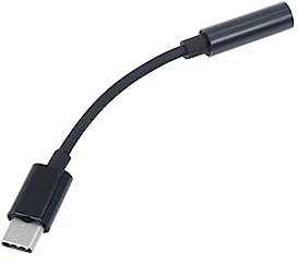 Didiseaon Adaptateur Audio USB-c vers Jack 3,5 Mm en Plastique Noir Design Réversible, Facile à Transporter, pour Casque et Accessoires Audio