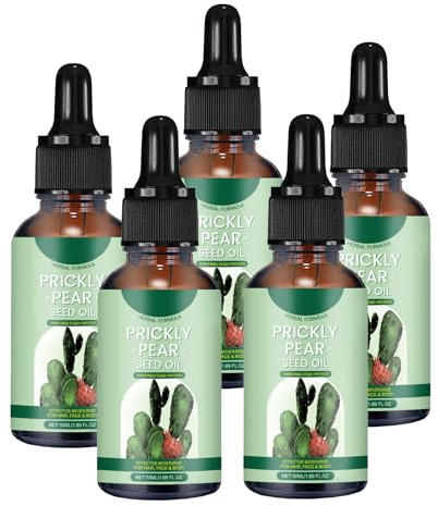 Huile de pépins de figue de barbarie bio pressée à froid, huile de graines de cactus bio fraîche pressée à froid pour le visage et le corps, effet anti-âge, raffermissement visible de la peau (5)