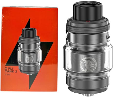 Atomizador Z Fli Tank 2 de 5,5 ml con flujo de aire superior compatible con bobinas de la serie Z con sistema a prueba de fugas para Aegis Legend 5 Mod - Sin nicotina, sin líquido