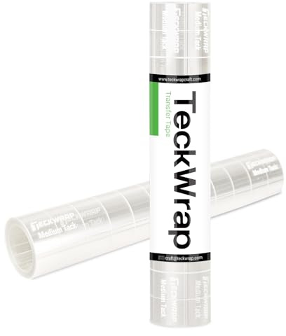 TECKWRAP Transfer Tape for Vinyl, 12 x 15 FT Clear Transfer Film Black Alignment Grid Tape Application Medium Tack Tape for Signs, Stickers, Decals, Letters