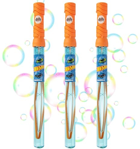 Hot Wheels GROßER Seifenblasenstab, große Seifenblasen FÜR Kinder My Bubble 120 ml (Hot Wheels x3)