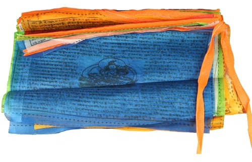 Drapeaux de Prière Tibétains | 20 Pièces Décoration Bannière,Drapeaux Tibétain 25x15 cm pour Paix Méditation Cour Intérieure et Extérieure