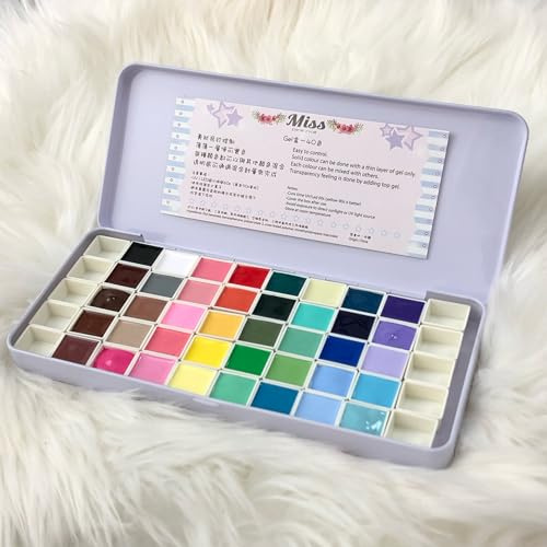 Gel-Palette Malgel für Nailart 40 Farben einzelne Quadrate UV LED Gel für Nailart DIY
