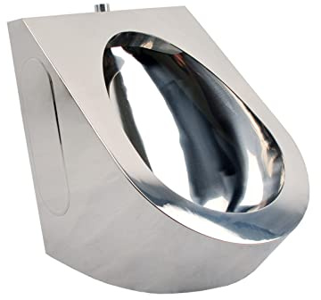 Urinario de pared Urinarios de acero inoxidable Urinarios para hombres, Urinario de baño doméstico/comercial Inodoro con embudo, Urinarios universales de pared, Utilizado en bares, hoteles,