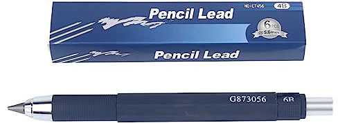 UPALDHOU 5,6 Mm Druckbleistift aus Kunststoff, Inklusive 6 Bleistiftminen, Geeignet für Künstler und Ingenieure, Langlebiger Halt