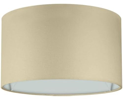 Wogati® Premium Lampenschirm | Ø50cm Höhe 33cm | Farbe: Beige | E14/E27 | rund | Baumwolle | für Stehlampen, Hängelampen, Tischlampen, Deckenlampen